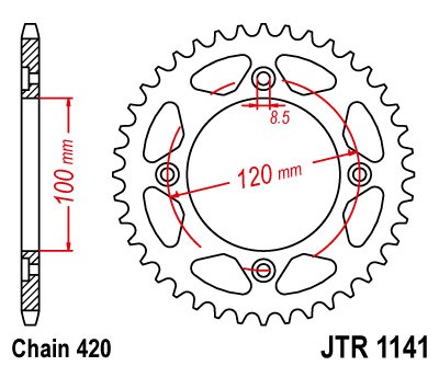 Kettenrad Alu 50 51 53 56 60 62 Zähne passend für Beta 50 RR (420) CNC