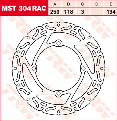 TRW Lucas Racing Bremsscheibe vorn MST 304 RAC mit ABE passend für Suzuki RM-Z 450 Bj. 05-
