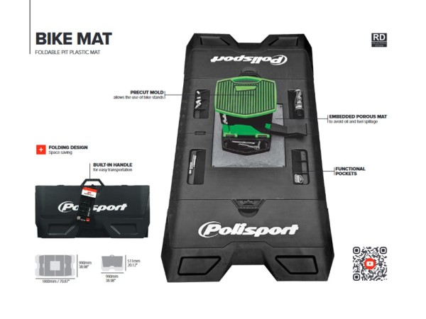 Faltbare Montageunterlage / Motorradmatte von Polisport