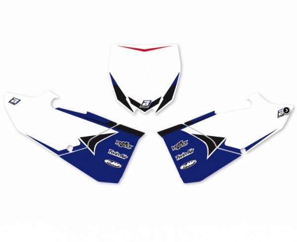 Startnummerfelder Aufkleber-Set von Black Bird Racing passend für Yamaha YZ 125 / YZ 250, Baujahre: