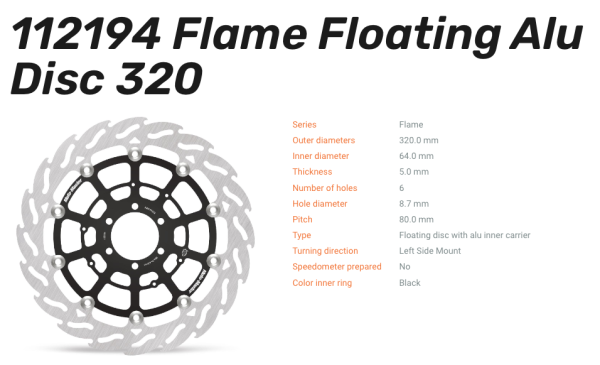 Moto-Master Bremsscheibe Floating-Alu Offset Halo-Serie passend für BMW - 112194