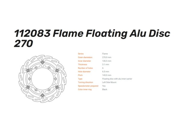 Moto-Master Bremsscheibe Flame Floating vorn passend für KTM - 112083