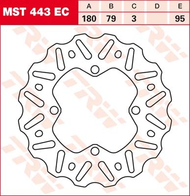 TRW Lucas Bremsscheibe MST443EC vorn und hinten Kawasaki KX65 / Suzuki RM65