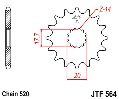 Kettenritzel Stahl CNC 12 13 14 15 Zähne (520) Gas Gas EC125 / MC125 / Yamaha WR125 WR200 YZ125