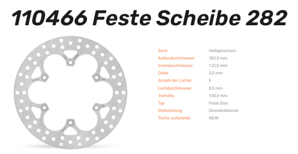Moto-Master Bremsscheibe Halo-Serie vorne-hinten passend für Yamaha - 110466