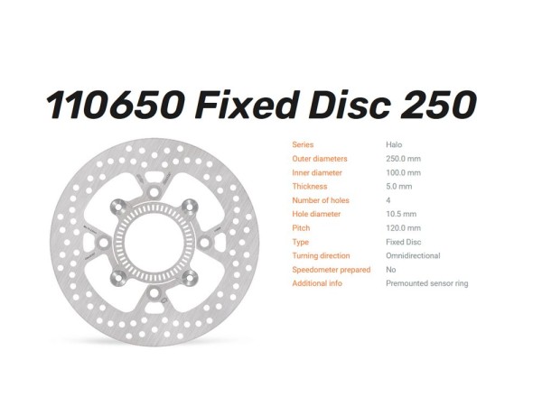 Moto-Master Bremsscheibe Halo hinten passend für Honda Vulcan / Versys - 110650