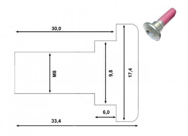 TRW Lucas Bremsscheibenschrauben-Satz MSS122-5 (M8 x 1,25 x 30 x 33,20 mm) hinten passend für Kawasa