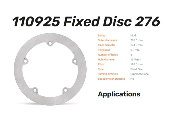 Moto-Master Bremsscheibe Mud hinten passend für BMW R 1100 150 850 - 110925