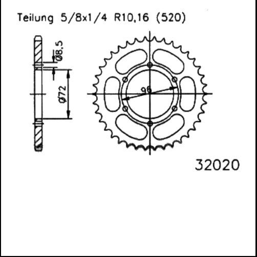 Kettenrad 42Z - (520)