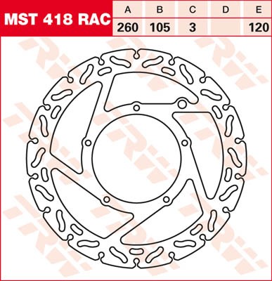 TRW Lucas Racing Bremsscheibe MST 418 RAC / MST418RAC