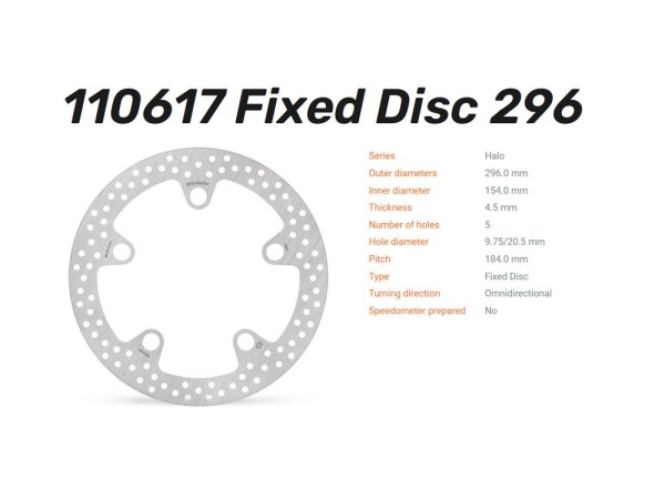 Moto-Master Bremsscheibe Halo vorn passend für Honda CB 1100 Gussrad - 110617