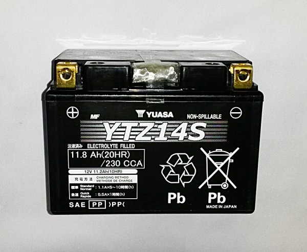 Batterie YUASA YTZ14S GEL | Preis incl. Batteriepfand: 7,50 EUR
