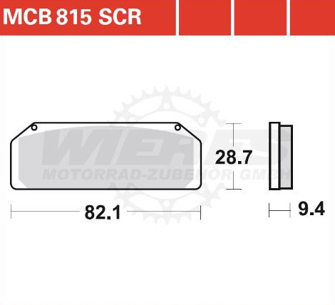 MCB815SCR, MCB 815SCR Lucas Rennsportbremsbelag Sinter-Carbon-Race MCB815SCR