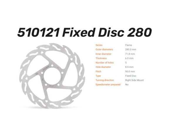 Moto-Master Bremsscheibe Flame hinten passend für Ducati Multistrada V4 / S - 510121