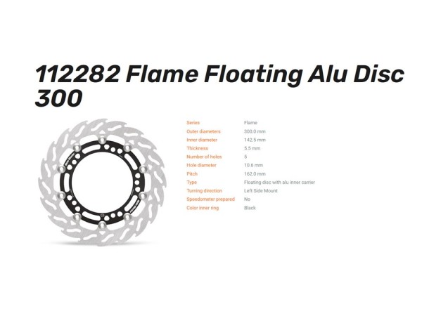 Moto-Master Bremsscheibe Flame floating 5.5 vorn passend für Kawasaki - 112282 112283