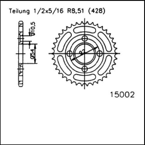 Kettenrad 49Z - (428)