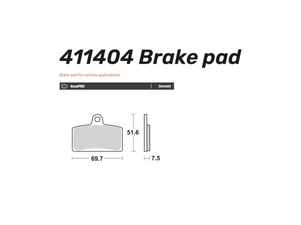 Moto-Master Bremsbelag organisch vorn - 411404