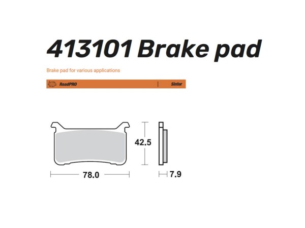 Moto-Master Bremsbelag vorn Sinter Road Pro 413101