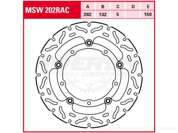 TRW Lucas Bremsscheibe MSW202RAC schwimmend vorne passend für Yamaha MT-07 / XSR / Tracer; Bj.ab 201