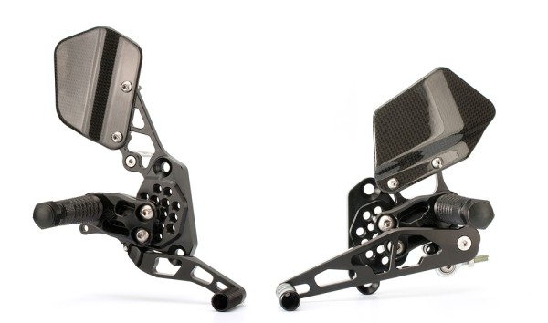 Gilles Fussrastenanlage AS31-K03 schwarz passend für Kawasaki ZX-12R ZXT20 (Bj.99-06) mit Teilegutac
