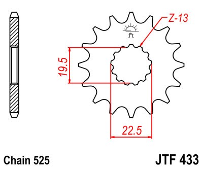 Kettenritzel 15Z - (525)