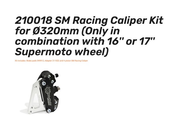 Moto-Master Supermoto 4-Kolben Bremszange mit Adapter 320 - 210018