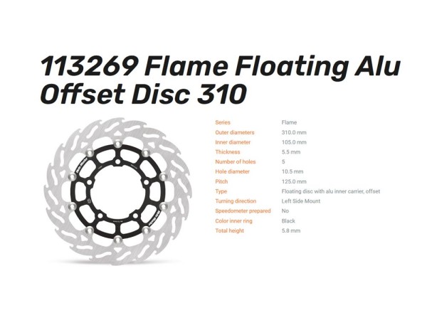 Moto-Master Bremsscheibe Flame Floating 5.5 vorn passend für Honda CB 650 R / CBR 650 R Ab 2019 - 11