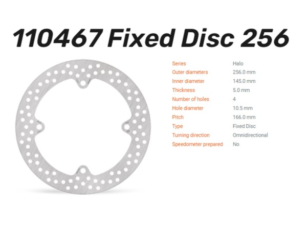 Moto-Master Bremsscheibe Halo hinten passend für Honda XRV 750 R Africa Twin / XL 1000 - 110467