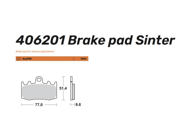 Moto-Master Bremsbelag vorn organisch / sinter - 406201 406204 406205