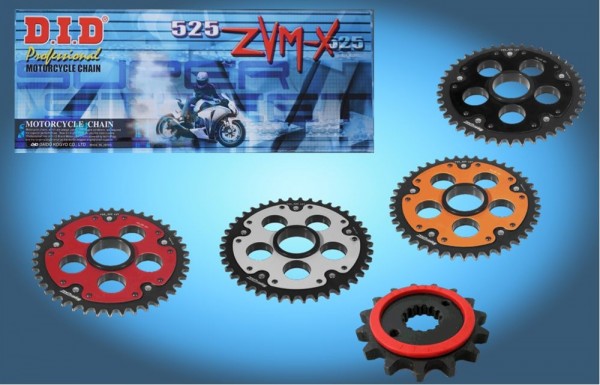 DID Kettensatz passend für Ducati S 1100 Hypermotard (Bj.07-09) DID525ZVM-X2 Kette