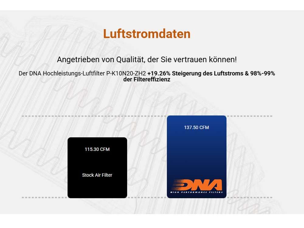 DNA Luftfilter Racing passend für Kawasaki Z H2 / SE - P-K10N20