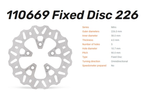 Moto-Master Bremsscheibe Nitro vorn Peugeot Tweet 125/150 SYM Symphony - 110669