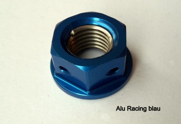 Mutter Kettenrad M10x1.25 blau rot schwarz titan Alu