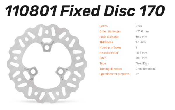 Moto-Master Bremsscheibe Nitro vorne passend für Kawasaki / Suzuki - 110801