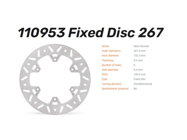 Moto-Master Bremsscheibe Nitro hinten passend für Yamaha XP T-Max 500 - 110953