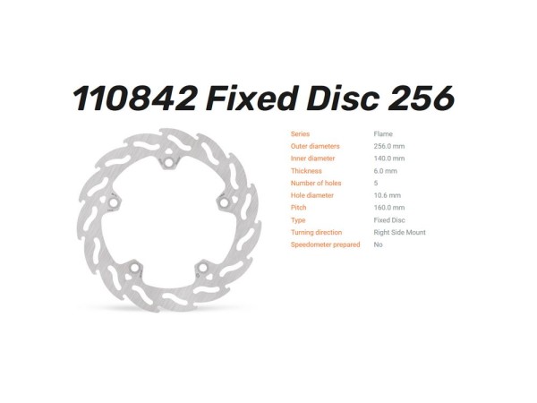 Moto-Master Bremsscheibe Flame hinten passend für Honda CRF 1100 L Africa Twin - 110842