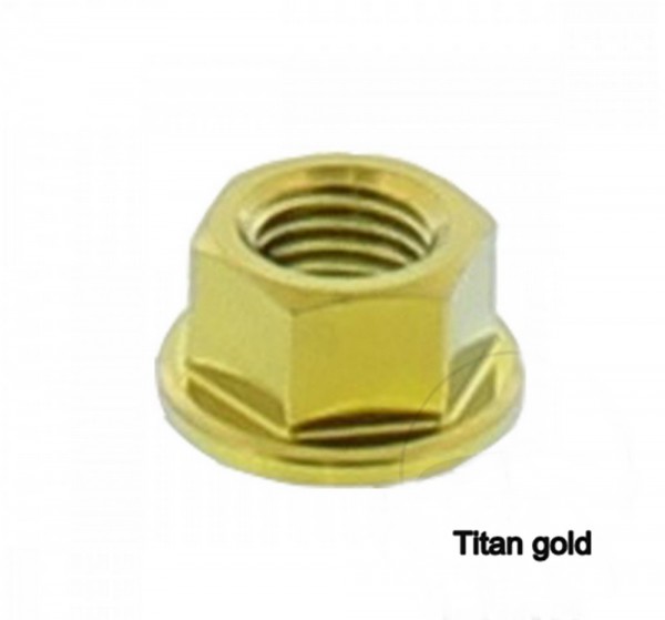 Mutter Kettenrad M10x1.25 blau rot schwarz titan Alu