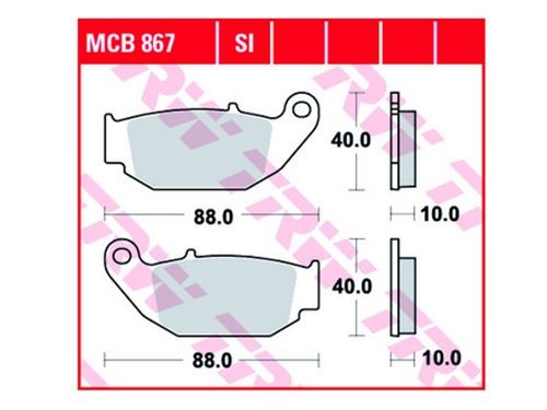 MCB867 Lucas Bremsbeläge organisch hinten Suzuki GSX-R 125 / GSX-S / Honda MSX Grom / CRF250