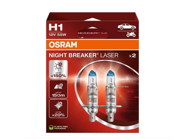 Osram Nightbreaker Laser H1 55W P14.5s - 64150NL-2HB