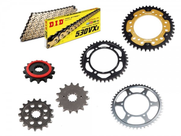DID Kettensatz passend für Kawasaki VN 800 Drifter (Bj.99-06) DID530VX3 / ZVM-X2 Kette