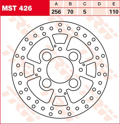 TRW Lucas Bremsscheibe hinten MST 426 mit ABE passend für Honda VFR 800 ABS Bj. 02-