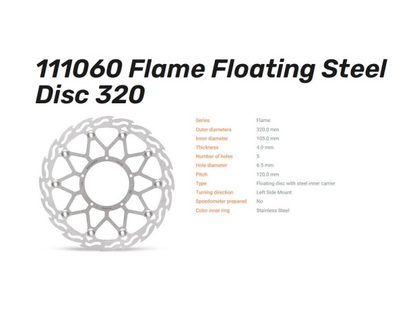 Moto-Master Bremsscheibe Flame Floating 320 vorn - 111060