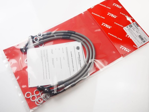 TRW Stahlflexleitung passend für Yamaha FZS Fazer 600 / SP RJ02 Bj. 98-03 - MCH422V3 vorn m. ABE