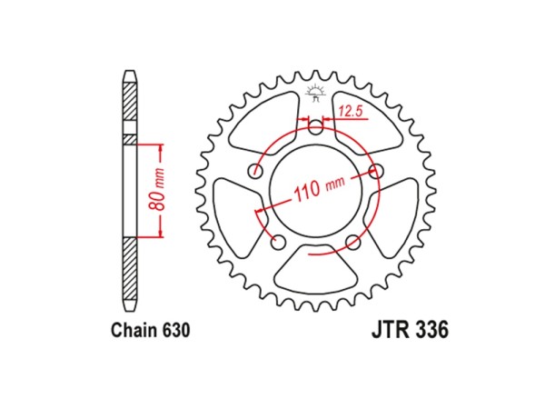 Kettenrad Stahl 34 bis 42 Zähne - (630) passend für Honda CBX, CB