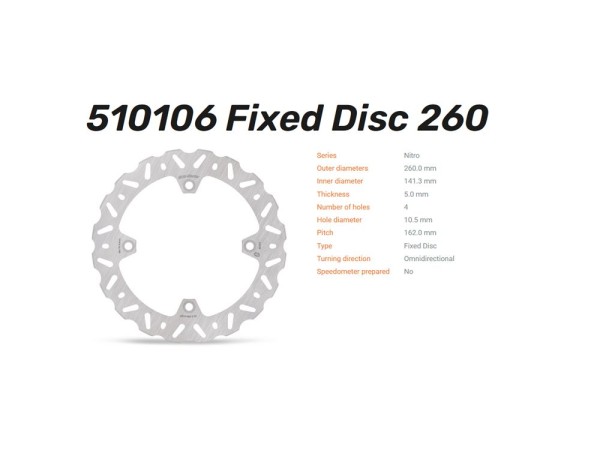 Moto-Master Bremsscheibe Nitro hinten passend für Suzuki V-Strom 1000 1050 650 - 510106