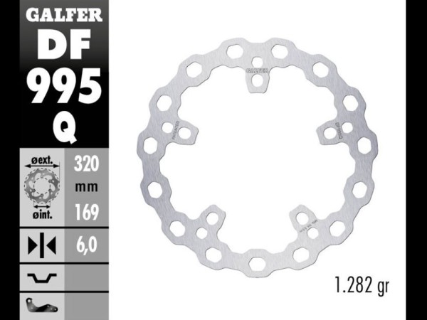 Galfer Bremsscheibe vorn passend für Harley Davidson Sportster RH 1250 - DF995Q