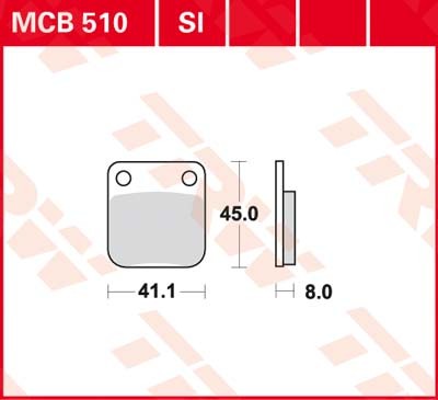 MCB510SI, mcb 510 si: Lucas SINTER-Offroad-Scheibenbremsbeläge vorn MCB510SI, mcb 510si