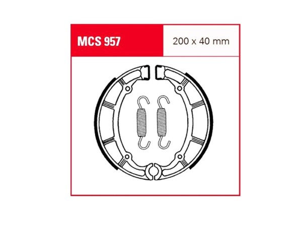 MCS957 Lucas-TRW/SBS Hinterrrad Bremsbacken (Carbon-Keramik passend für Yamaha