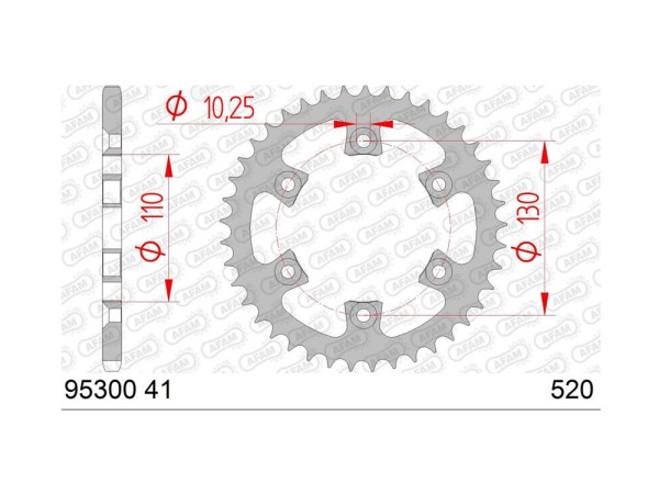 Kettenrad Stahl 41 Zähne (520) passend für Gas Gas HP Wild Quad