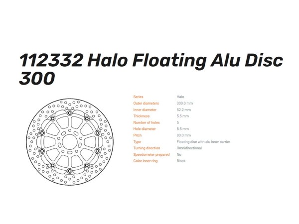 Moto-Master Bremsscheibe Halo floating 5,5 vorn passend für KTM 790 890 Duke - 112332